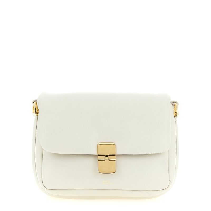 A.P.C. White Cowhide Crossbody Women's Bag